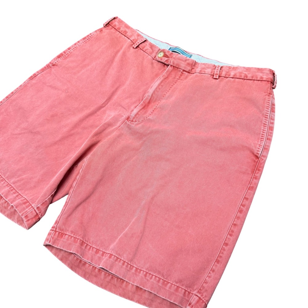 Peter Millar Chino Shorts Mens 36 Pink‎ Pima Cotton Flat Front Classic Casual